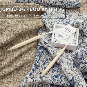 Agujas Circulares de Tejer de Bambú Jumbo en Tubo de Plástico de 10 cm, Aro de Bordado Simple y Duradero - Product Image 2