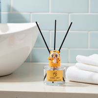 Ensemble diffuseur de parfum en forme de tigre mignon de dessin animé |   Désodorisant d'air pour la maison et le bureau sans BPA, sans alcool, 100 ml, parfum longue durée, salle de bain, chambre à coucher