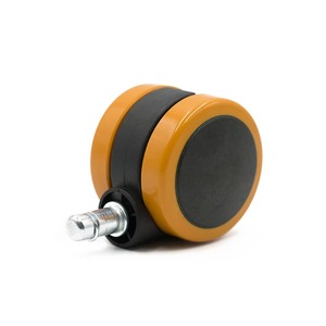 11x22mm Modern PU Chair Casters Hardwood Floor Safe <b>Replacement</b> <b>Wheels</b> For Office School Supermarket Equipment - Product Image 4