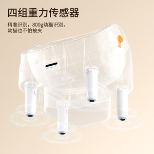 Smart <b>Cat</b> <b>Litter</b> Box Automatic Cleaning WiFi Version Oval ABS Plastic Extra Large Semi Enclosed Drawer Splash Proof - Product Image 1