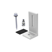 Système de montage solaire SECARE pour toiture : structure, pinces pour toits plats ou inclinés, kit de fixation, pieds en L, composants de rail, supports