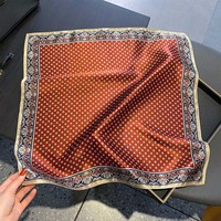 Foulard carré rétro en soie de mûrier 53*53CM, motif cachemire floral, doux et fin, imprimé cachemire, 100% pure soie