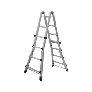 Échelle polyvalente en brique bleue à 4 + 4 marches pour rampes et accès à l'escalade - Product Image 2