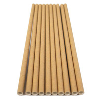 Pailles à cocktail courtes en papier kraft brun jetables et pailles à mélanger en papier
