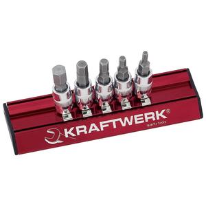 Kraftwerk 5-p. Pouces hexagonaux. Jeu de douilles MAGALU 1/4" - Product Image 1