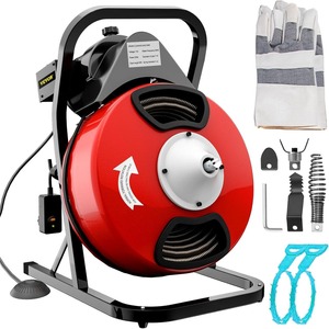 Macchina Professionale Elettrica <span class=keywords><strong>per</strong></span> Disintasare <span class=keywords><strong>Tubi</strong></span> di Scarico da 75 Piedi e 1/2 Pollice, Specializzata nella Rimozione di Ostruzioni in WC e Tubature - Product Image 1