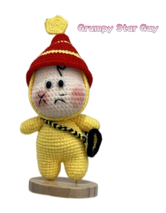 <span class=keywords><strong>Muñeco</strong></span> de Peluche Grumpy Star Guy Hecho a Mano, Lindo Hombre Tejido de Ganchillo, Juguete de Peluche Suave Relleno de Algodón PP, Tamaño Ajustable 11-30cm - Product Image 1