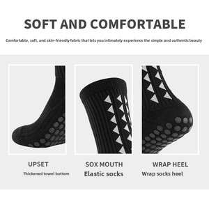 Chaussettes de football pour hommes, très vendues, antidérapantes, professionnelles, épaisses, en tissu éponge, longues/courtes, pour l'entraînement - Product Image 2