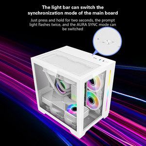 Alta calidad RGB ATX <span class=keywords><strong>Gaming</strong></span> PC Computadora de escritorio Marco de aluminio <span class=keywords><strong>CPU</strong></span> Gabinete y Torres Chasis - Product Image 4