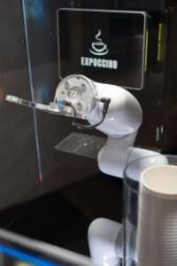 EXPOCCINO Distributeur automatique de café futuriste et machine publicitaire LED avec fonction SDK, refroidissement thermoélectrique, capacité personnalisable - Product Image 2