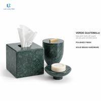 Ensemble d'accessoires de salle de bain Luca Marble Green Breccia |   Marbre naturel pour projets d'hôtels, villas, suites d'hôtes et appartements – Lots ODM/OEM