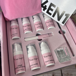 Etiqueta privada 4 en 1 Lash Brow Lift Tint Kit Eyebrow Eye Lash Lifts Kit Brow <span class=keywords><strong>Eyelash</strong></span> Lamination Lifting Perm Set con bálsamo de pegamento - Product Image 1