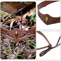 Bandeau de tête en cuir rétro style guerrier viking nordique, Steampunk, pour Halloween et Cosplay