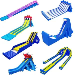 Wholesale Commercial PVC Large Kids Adult Bouncy Games Inflatable Playground Water Dry Slide With Pool Inflatable Water Slide