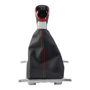 Housse de levier de vitesse en cuir pour Volkswagen Amarok Wolverine, transmission manuelle 5 6 vitesses, surpiqûres rouges - Product Image 1