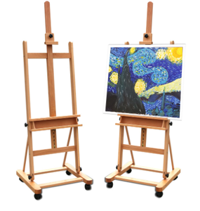 <span class=keywords><strong>Precio</strong></span> promocional barato al por mayor de lujo personalizado caballete de estudio de madera ajustable con inclinación y ruedas giratorias - Product Image 4