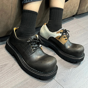 Chaussures Derby à lacets en cuir souple, confort accru, semelle épaisse, chaussures de bureau d'été de haute qualité - Product Image 4