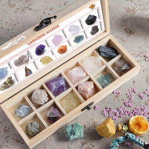 <span class=keywords><strong>Cristal</strong></span> Natural al por Mayor, Piedra Mineral en Bruto, Espécimen, Juego de Caja de Cristales Curativos para Decoración o Regalo - Product Image 2