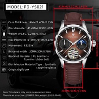 Montres pour homme Pagani Design YS021, montre squelette multifonction de luxe pour homme, phase lunaire, nouvelles montres mécaniques automatiques