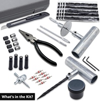 Kit d'Outils de Réparation de Pneu de Voiture pour Pneu Tubeless, Kit de Réparation de Crevaison, Outil à Main