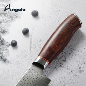 Cuchillo de Chef Japonés Nuevo 2025 de Acero Inoxidable Damasco para Cocina, Dureza <span class=keywords><strong>Rockwell</strong></span> 60, Mango de Madera Natural Ecológico, 8-9.9 pulgadas - Product Image 3