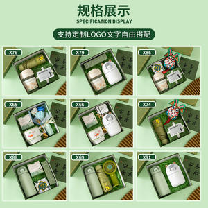 Juegos de regalo promocionales regalos prácticos de empresa con paraguas termo taza <span class=keywords><strong>ventilador</strong></span> eléctrico bálsamo regalos de empresa caja con logotipo personalizado - Product Image 3