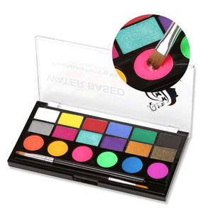 Halloween 18 couleurs <span class=keywords><strong>peinture</strong></span> corporelle soluble dans l'eau Non toxique respectueux de l'environnement peint en boîte <span class=keywords><strong>visage</strong></span> de fête de vacances - Product Image 5