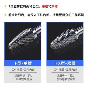 Fuxin Carbide End Mill 6mm Ball Head F Type For Metal Grinding And Engraving - Product Image 4