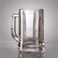 Vente chaude Tasse à bière en verre à base lourde de style classique Expérience de pinte parfaite