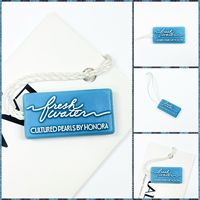 Étiquettes personnalisées avec logo estampé à l'or - Attaches de luxe avec cordon - Accessoires haut de gamme pour bijoux et montres