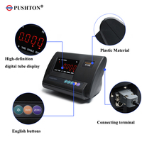 Báscula de Construcción PUSHTON A12E con Pantalla LED Digital, Capacidad de Carga de 3000 kg, 220V, Sensores de Fuerza e Indicadores de Celdas de Carga