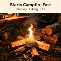 Allume-feu en bois ciré Polar Everest 2026, nouveau modèle, 50 pièces, pour barbecues et fours à pizza, sans fumée, en laine de bois pressée avec paraffine