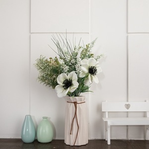 Bouquet de fleurs artificielles de camélia Heda en tissu tressé pour décoration de mariage et de maison CF01140 - Product Image 1