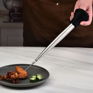 Pompe à saumure pour dinde en acier inoxydable avec seringue et bulbe d'aspiration en silicone pour la cuisine - Product Image 3