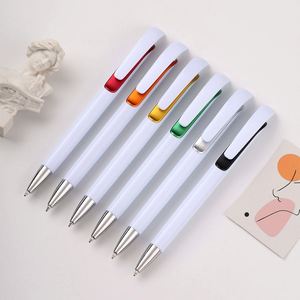 Stylo bille personnalisé avec logo blanc, design unique, pour le bureau, les affaires, l'école, stylo bille en plastique durable - Product Image 5