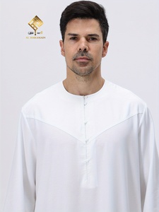 Elegante Burka Árabe para Hombre, Túnica de Oración de Manga Larga, Transpirable, Antiestática, Suave, de Algodón Increíble - Product Image 3