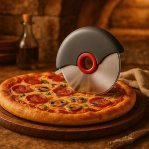 Round <b>Roller</b> Pizza Cutter Removable and Washable Stainless Steel Pizza Slicer With Cover Pizza <b>Tools</b> - Product Image 3