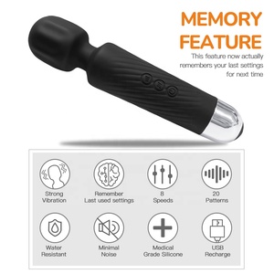 Baguette de massage professionnelle <span class=keywords><strong>luna</strong></span> pour femmes, sans fil, rechargeable, 8 vitesses, 20 motifs - Product Image 3