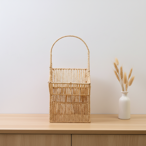 Panier de rangement rectangulaire multifonctionnel en papier tissé à la main, écologique et durable, avec poignées, parfait pour la décoration et l'organisation - Product Image 3