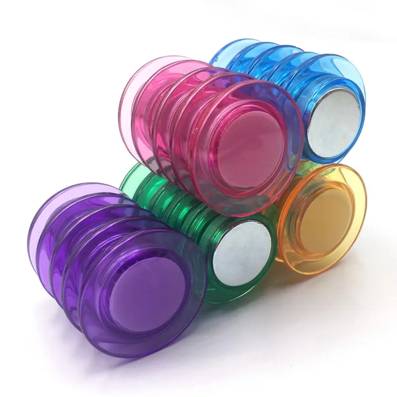 Colorido tampa plástica ímã pin home office Pushpins magnéticos Ímã personalizado Pushpin Pot / Cup Forma Prego magnético