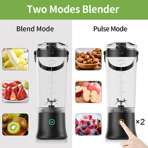 Blender portable et mini-presse-agrumes pour le fitness, le bureau, les voyages, <span class=keywords><strong>avec</strong></span> 6 lames, USB-C, gobelet étanche <span class=keywords><strong>avec</strong></span> batterie 4000 mAh - Product Image 3