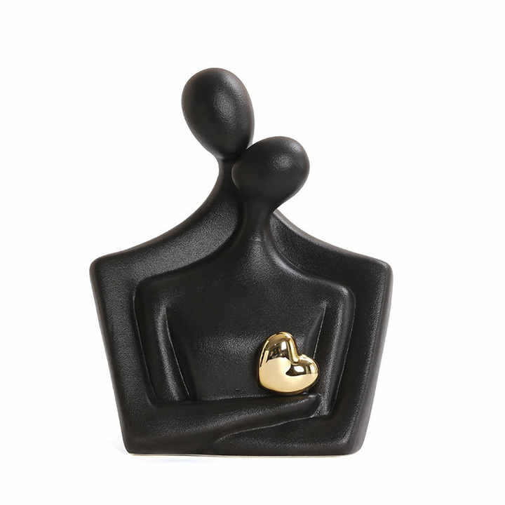 Creative Art White Porcelain Ceramic Character Ornaments Polished Entrance Study Decoration for Living Room Home Model Crafts