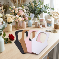 Sac cadeau carré portable noir, blanc, rose, pour la Saint-Valentin, avec finition mate simple, en carton jetable, personnalisable