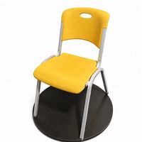 Chaise de jardin minimaliste en plastique moulé noir et blanc, robuste et résistante aux intempéries, nouvelle conception, pour terrasses, appartements, vérandas, salons