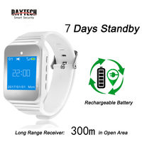 Système d'Appel Sans Fil Daytech 300M Longue Portée, Pager Vibrant Étanche pour Restaurants, Cafés, Hôtels