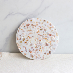 PHINILUX Plat à Bijoux En Marbre, Support Pour Bagues, Table De Nuit, Dessous De Verre, Porte