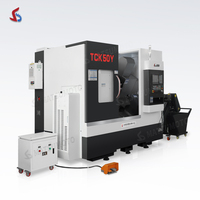 Tour CNC à banc incliné Chine TCK50Y, robuste, horizontal, 3 axes, centre d'usinage, commande GSK, broche simple, 550 mm