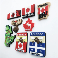 Vente en gros Aimant de réfrigérateur en résine Canada Montréal Québec Espagne Madrid Barcelone France Kenya souvenir de voyage cadeau décoratif