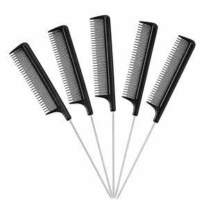 Pettine professionale in nylon con perno in metallo e denti speciali 21,5 cm - Product Image 1
