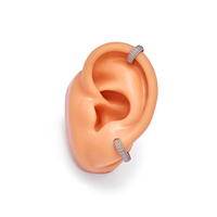 Anneaux segmentés articulés en titane G23 16G avec pavé de zircon cubique sur le côté, pour piercing, anneau de nez, boucle d'oreille, bijoux de mode pour femme au quotidien